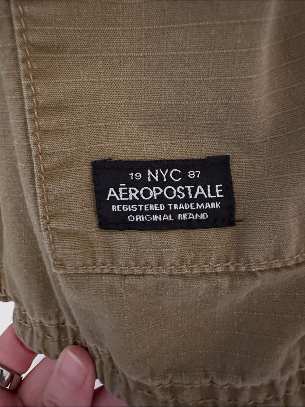 Aeropostale Men's Cargo Shorts in Brown - Picture 2 of 5